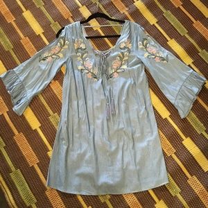 Denim Cold Shoulder Dress